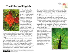 The Colors of English