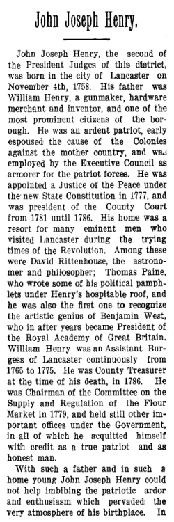 John Joseph Henry and Thomas Paine