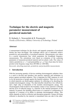 Technique for the electric and magnetic parameter