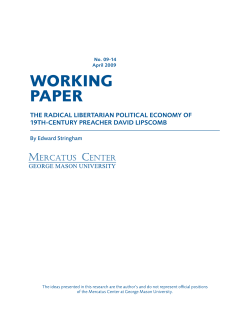 the radical libertarian political economy of 19th