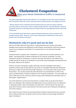Cholesterol Congestion