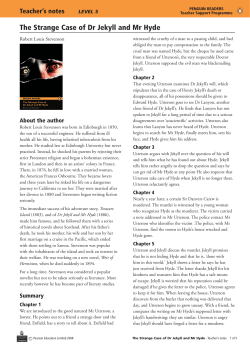 The Strange Case of Dr Jekyll and Mr Hyde