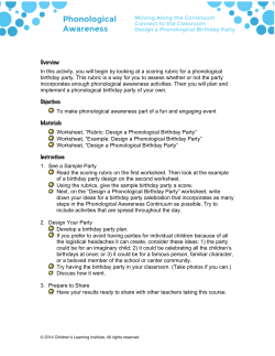 Phonological Awareness