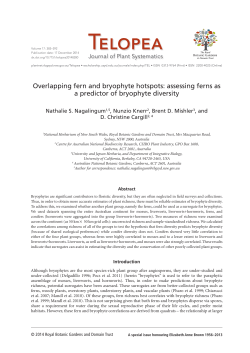 Overlapping fern and bryophyte hotspots