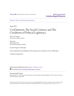 Civil Interests, The Social Contract, and The Conditions of Political