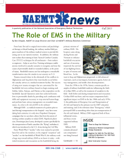 The Role of EMS in the Military