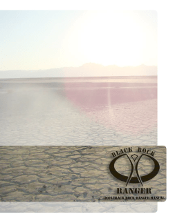 Ranger Manual 2016 - Black Rock Rangers