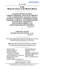 Amicus Brief for the NAACP and Virginia NAAC