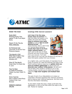 INSIDE THIS ISSUE Scam Alert Phishing Emails That