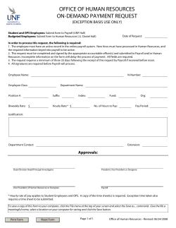 OFFICE OF HUMAN RESOURCES ON