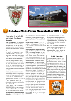 Halloween newsletter 2016