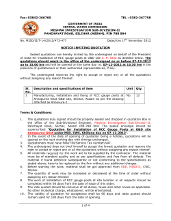 Fax: 038 No. MISD S of India quotatio up to 15 presence T without a