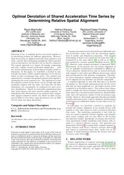 Optimal Derotation of Shared Acceleration Time Series by