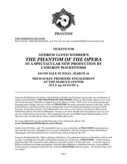 THE PHANTOM OF THE OPERA