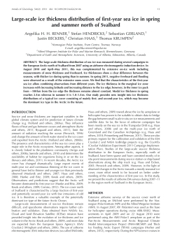 Large-scale ice thickness distribution of first