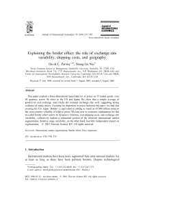 Explaining the border effect: the role of exchange rate