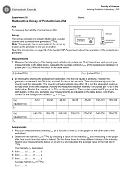 Radioactive Decay of Protactinium-234