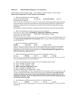 CHEM 1411 EXAM I (Chapters 1, 2, 3): 25 questions