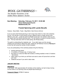 Meeting Notes from June 18 - Golden Fleece Spinners Society