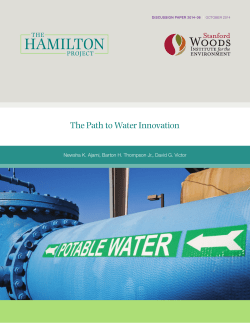 The Path to Water Innovation
