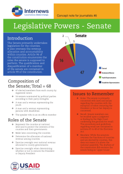 Legislative Powers - Senate