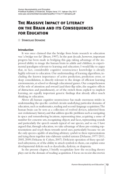 The Massive Impact of Literacy on the Brain and its
