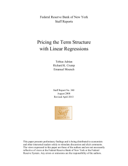 Pricing the Term Structure with Linear Regressions