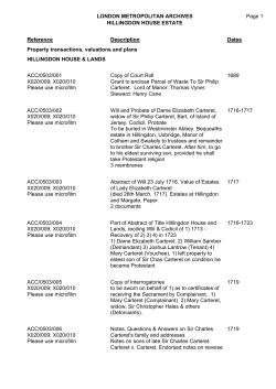 View Catalogue PDF - London Metropolitan Archives