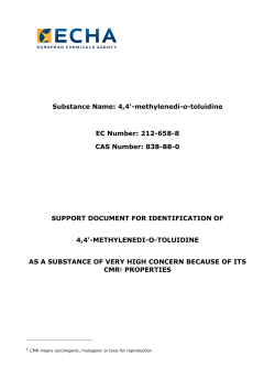 Substance Name: 4,4`-methylenedi-o-toluidine EC Number: 212