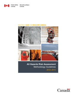 All Hazards Risk Assessment Methodology Guidelines