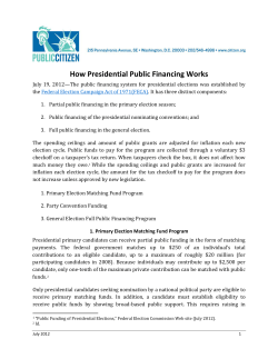 How Presidential Public Financing Works