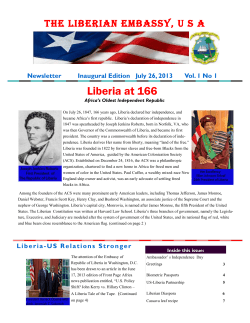 Liberia at 166 - Embassy of Liberia