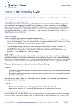 Harvard Referencing Guide - Institute of Business Studies