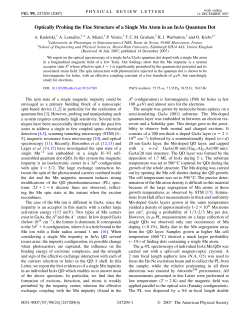 Optically Probing the Fine Structure of a Single Mn Atom in an InAs