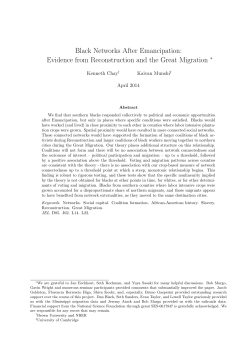Evidence from Reconstruction and the Great Migration