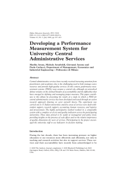 Developing a Performance Measurement System for University