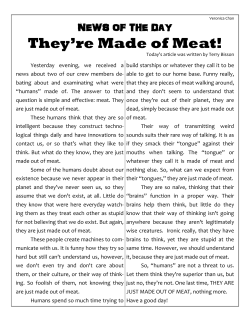 They`re Made of Meat!