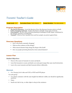 Tsunami: Teacher`s Guide
