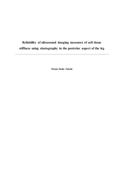 Reliability of ultrasound imaging measures of soft tissue stiffness