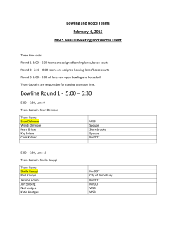2015 Bowling and Bocce Teams for MSES Event 2-6