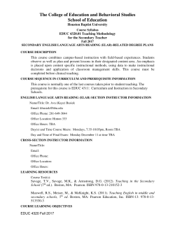 EDUC 4320 - Houston Baptist University