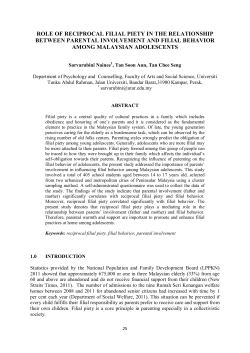 role of reciprocal filial piety in the relationship