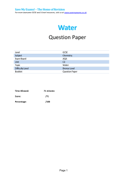 3.2 Water - SAVE MY EXAMS!