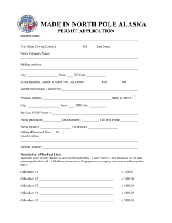 made in north pole alaska permit application