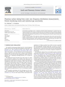 Planetary surface dating from crater size–frequency distribution