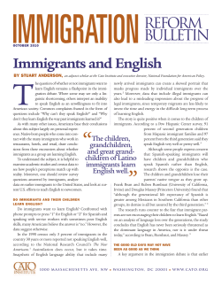 Immigrants and English