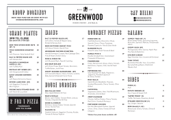SHARE PLATES GOURMET PIZZAS SIDES SAY HELLO! GROUP