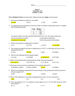 Your Exam 1 Key