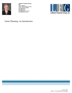Estate Planning: An Introduction