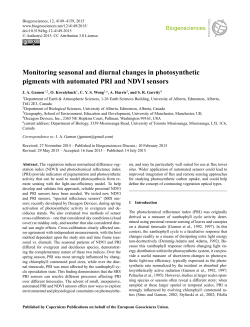 Monitoring seasonal and diurnal changes in